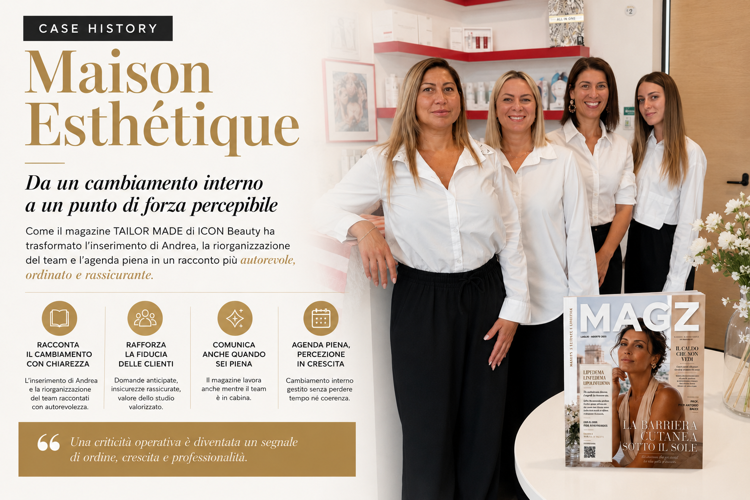 Come Maison Esthétique ha usato il magazine per gestire un cambio di team senza perdere le clienti
