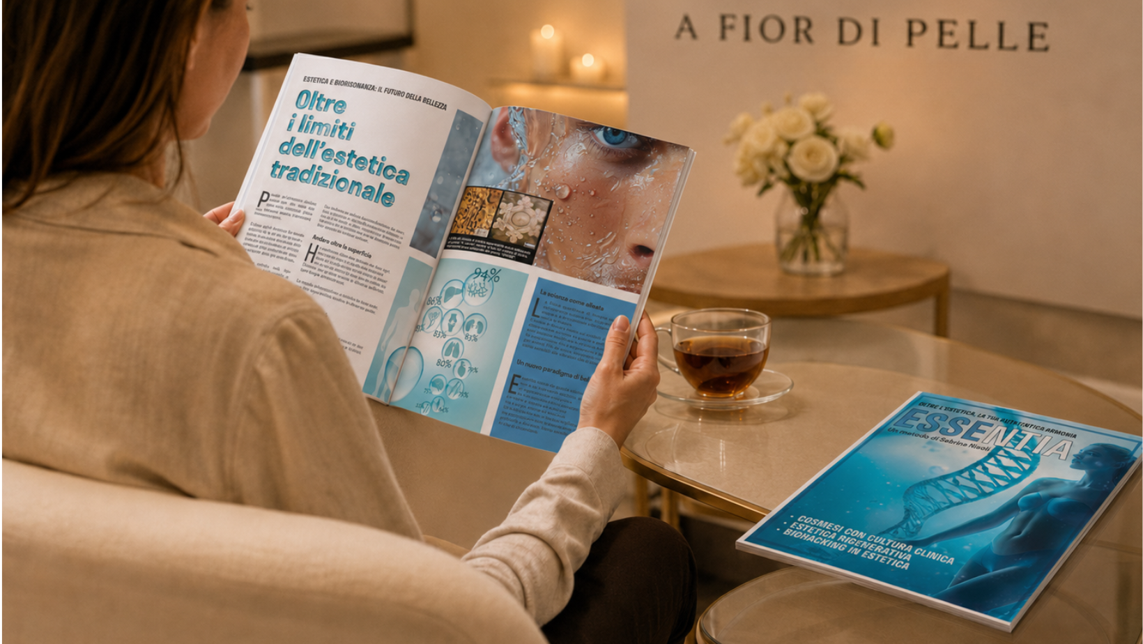 Come Sabrina Nisoli (Essentia) racconta il biohacking e l'estetica rigenerativa nel magazine