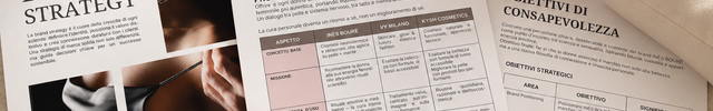 Analisi di una Brand Strategy con posizionamento, identità e obiettivi di comunicazione