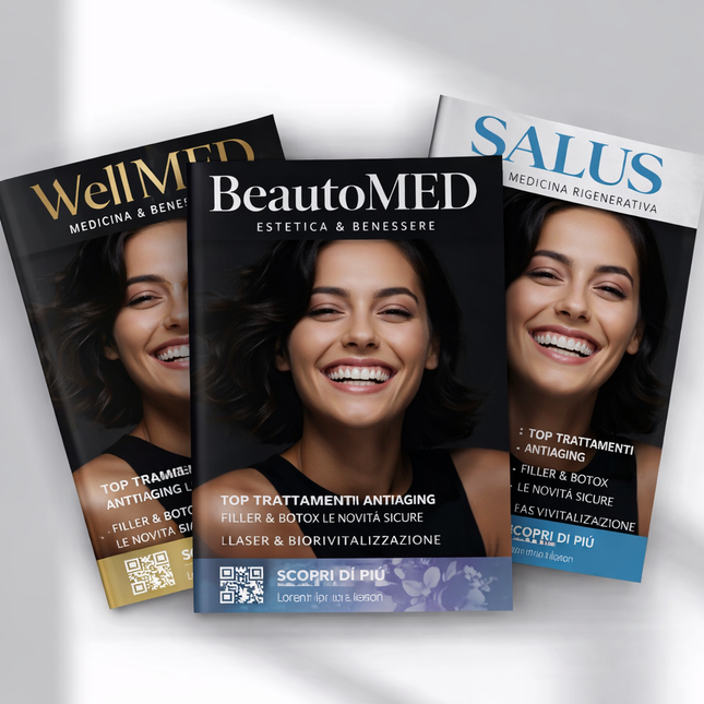 Copertine magazine EsteMed su medicina estetica: WellMED, BeautoMED, Salus, trattamenti antiaging e filler